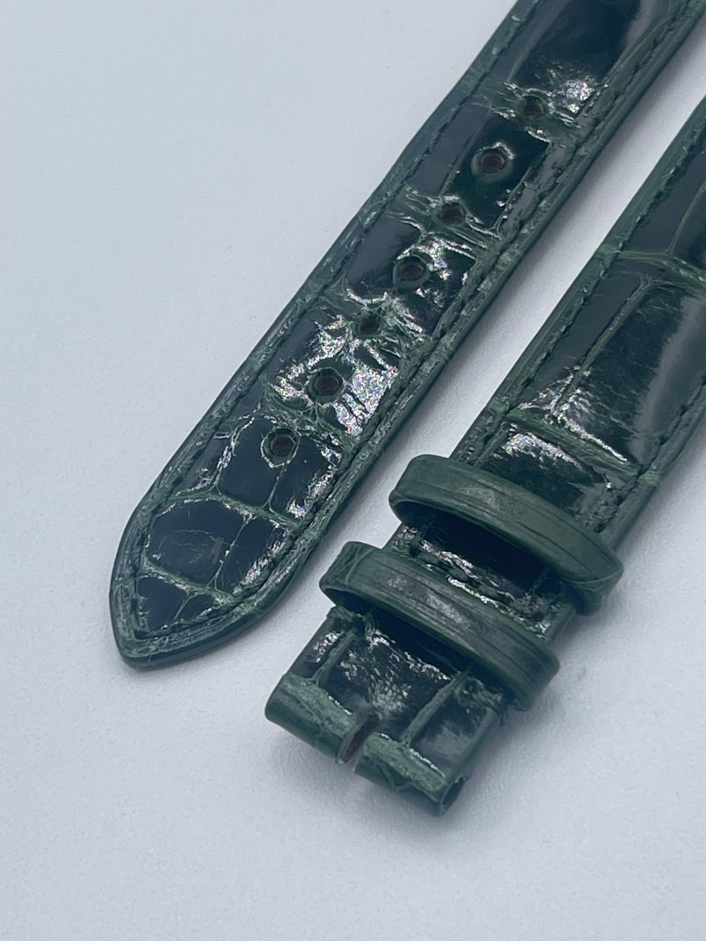 Cartier Tank cinturino alligatore verde green alligator KD8SAP49 16/14mm
