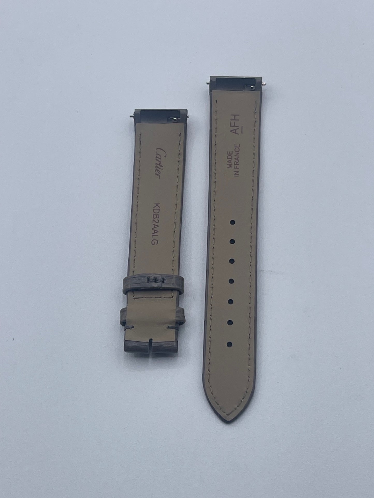 Cartier Santos Dumont cinturino alligatore grigio grey KDB2AALG 15/14mm