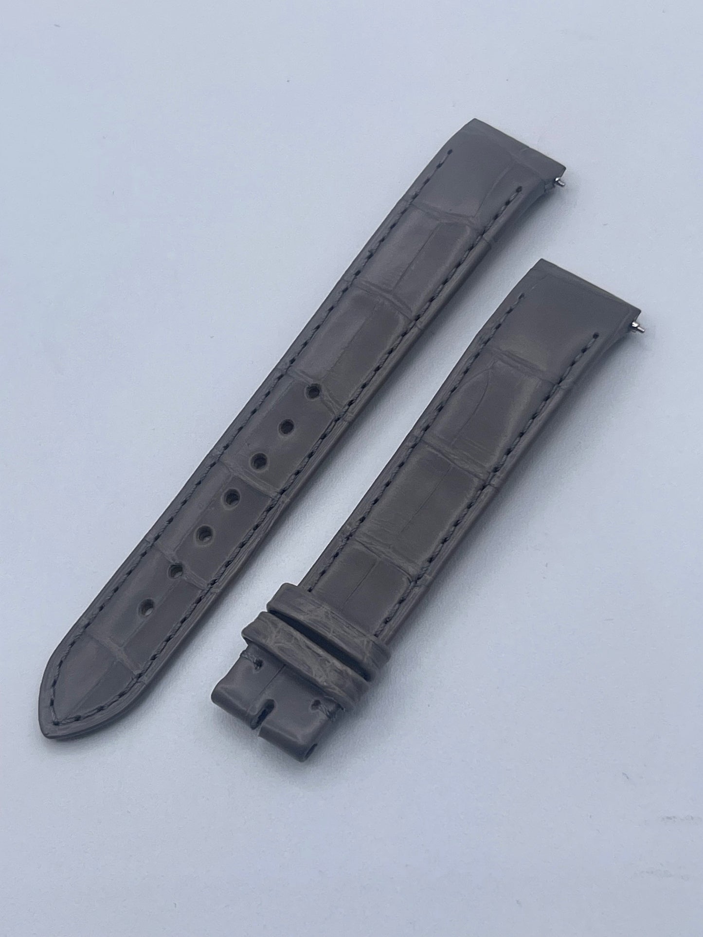 Cartier Santos Dumont cinturino alligatore grigio grey KDB2AALG 15/14mm