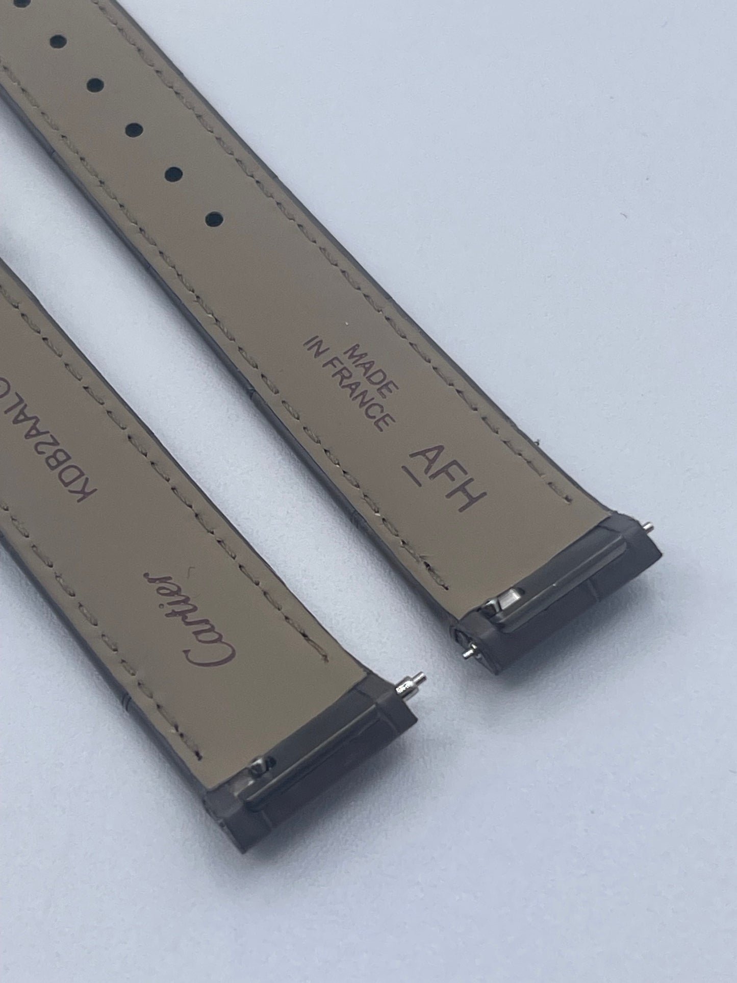 Cartier Santos Dumont cinturino alligatore grigio grey KDB2AALG 15/14mm