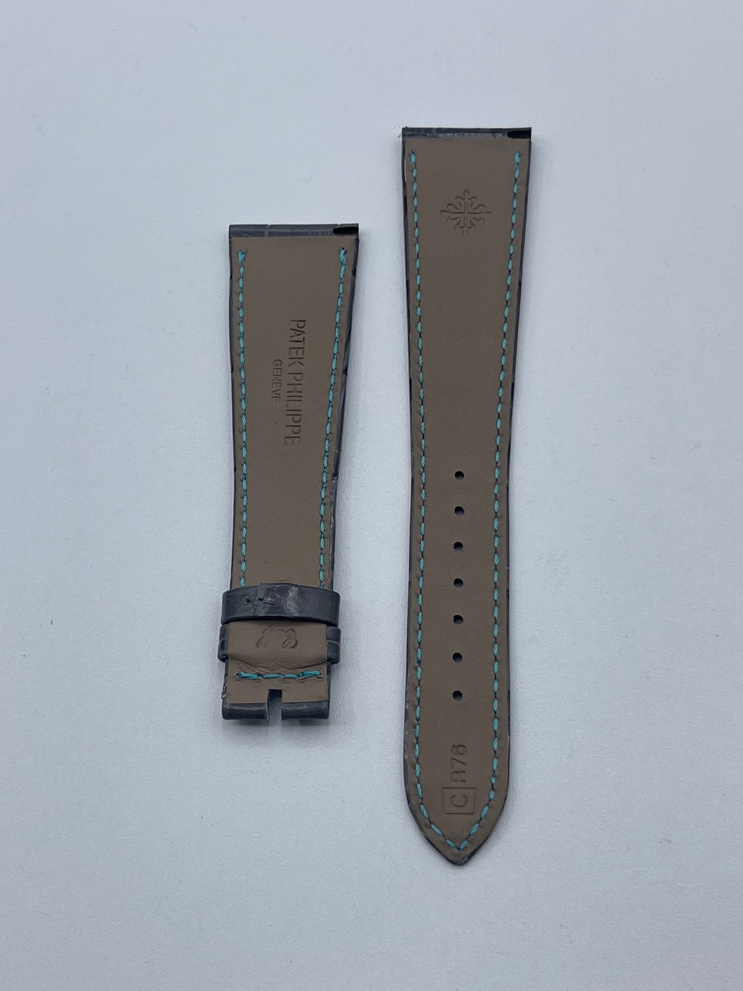 Patek Philippe cinturino alligatore grigio grey alligator strap 22/16mm