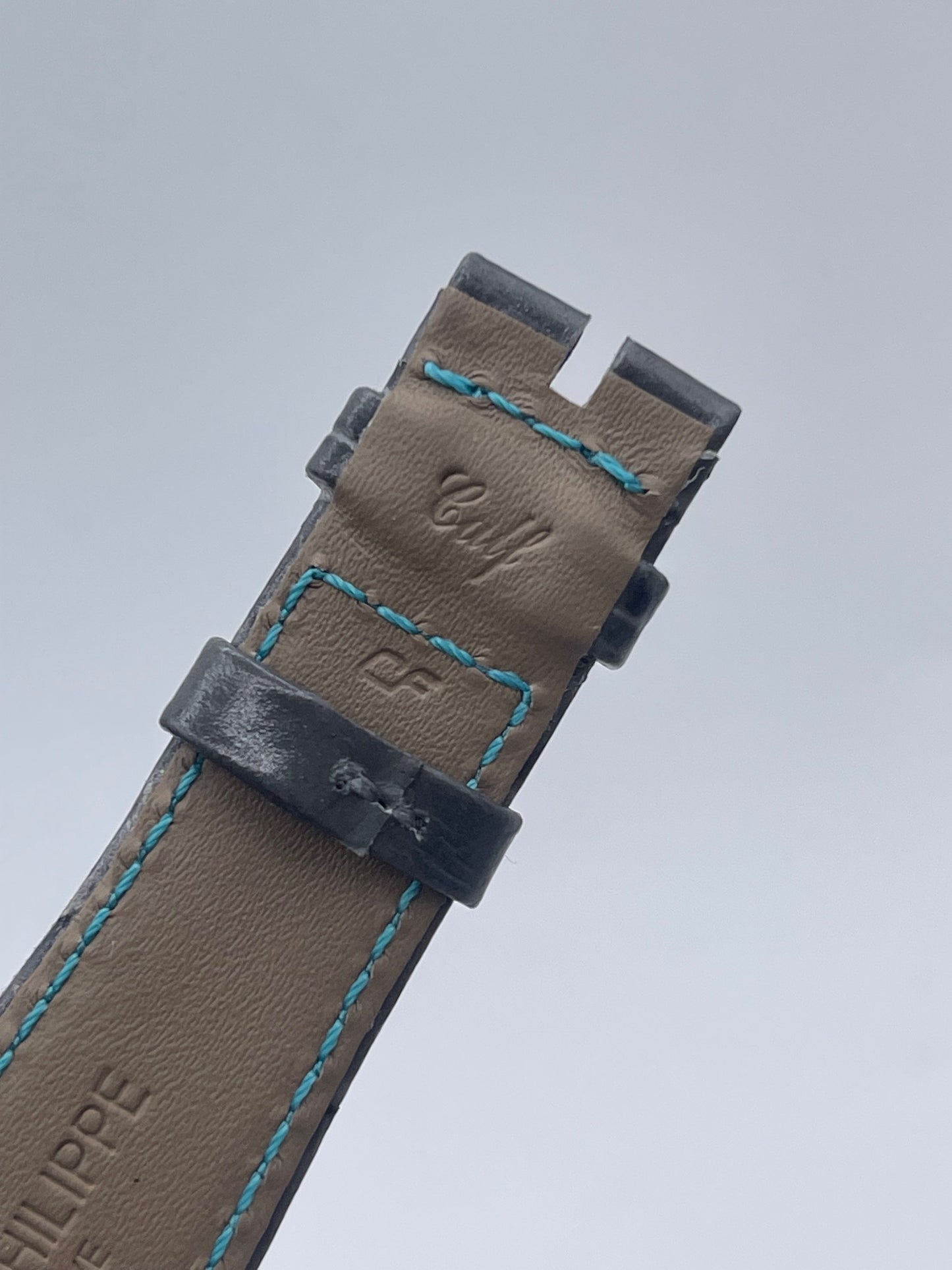 Patek Philippe cinturino alligatore grigio grey alligator strap 22/16mm