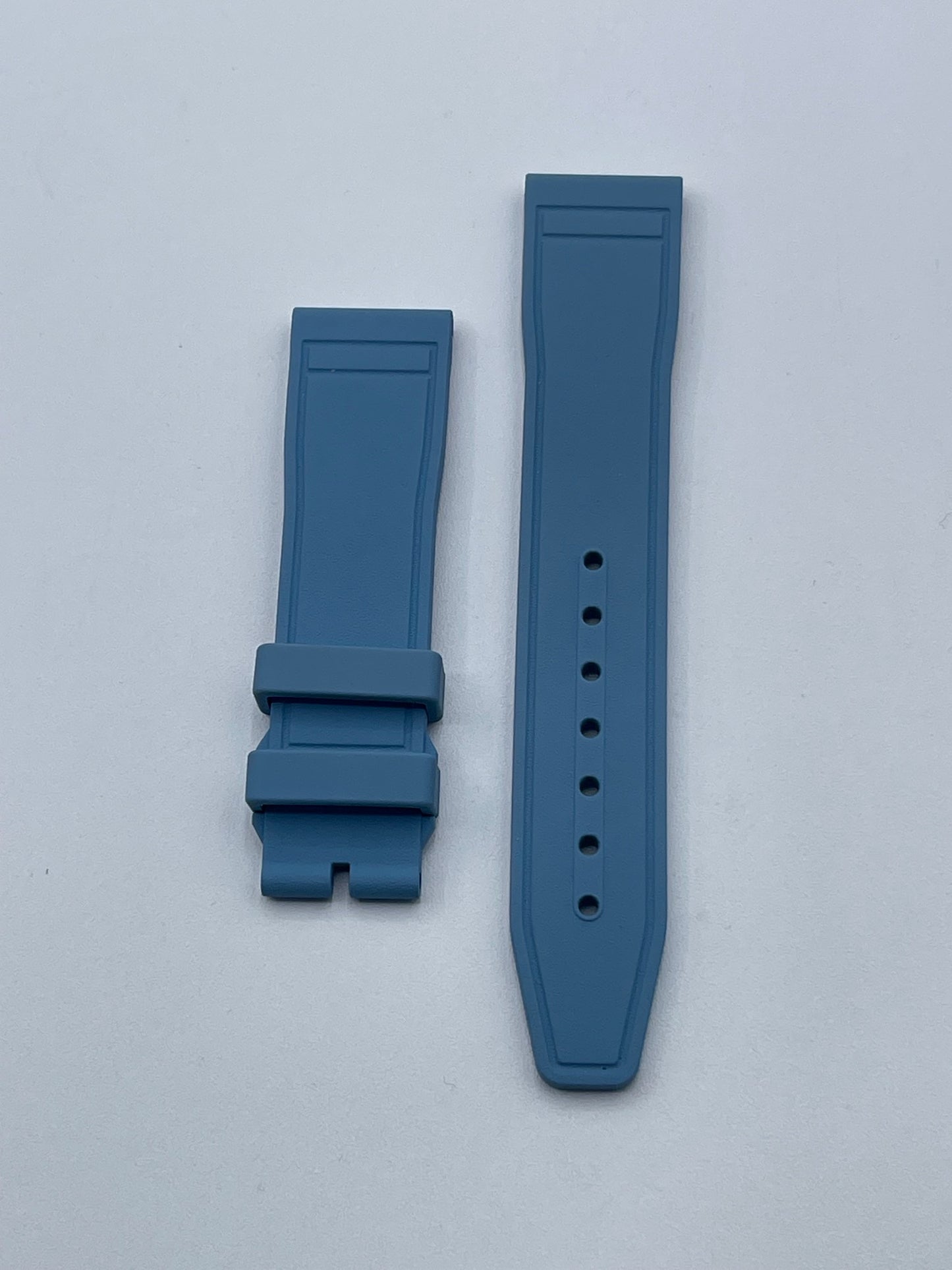 IWC Pilot Chronograph 41 cinturino azzurro light blue caoutchouc strap 20/18