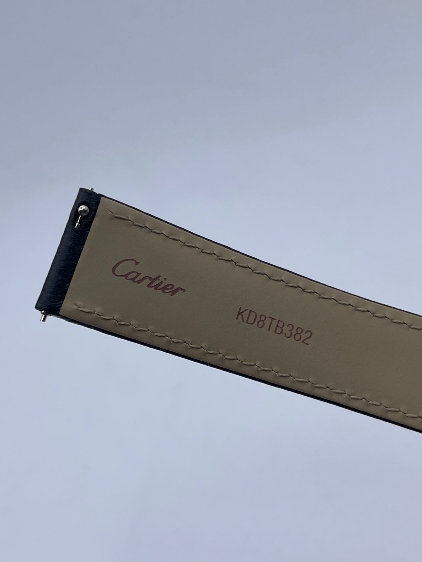 Cartier Tank cinturino vitello nero black KD8TB382 19/16mm