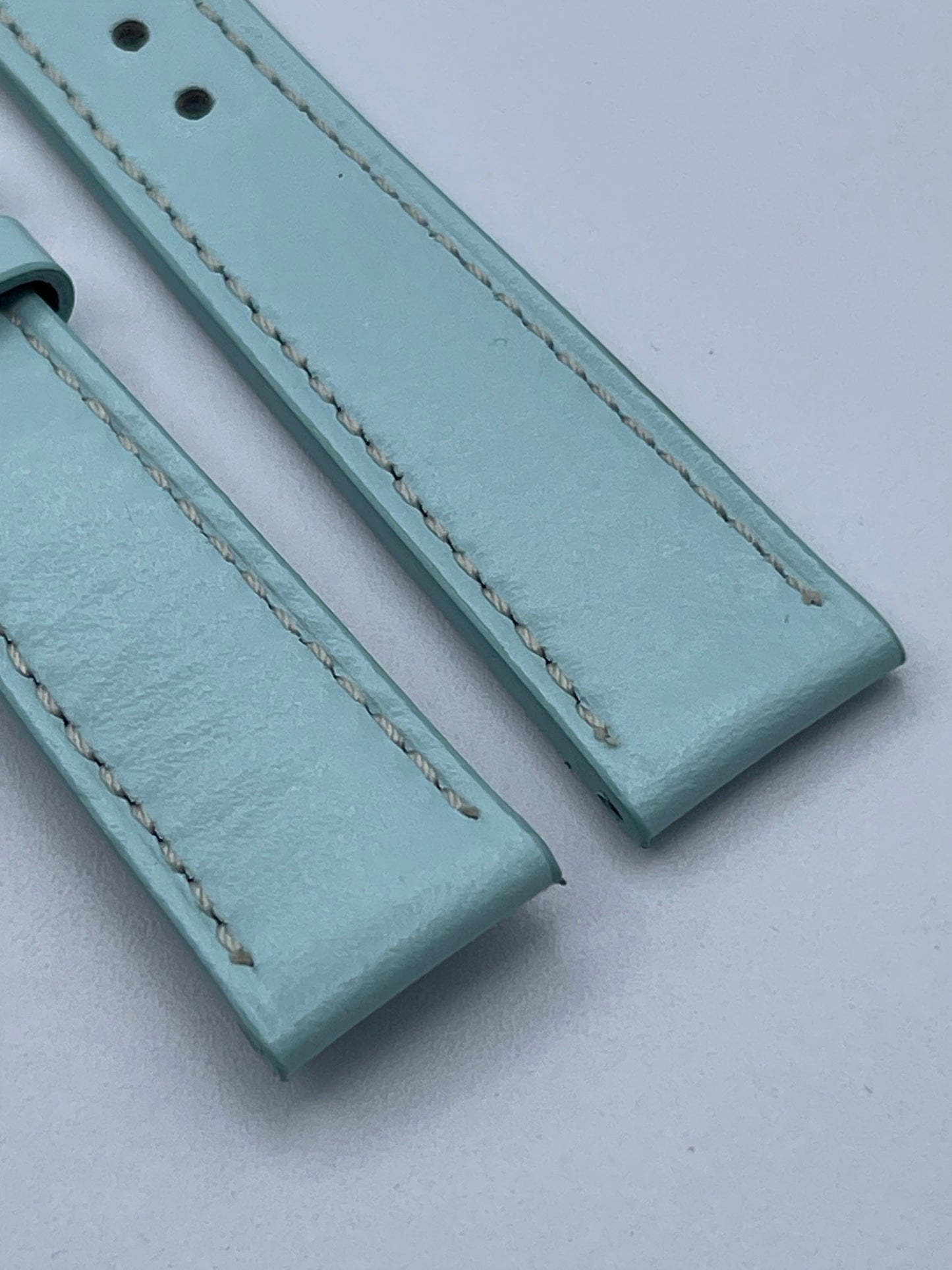 Wyler Vetta cinturino orologio watch strap pelle vitello azzurro tiffany 18/16mm