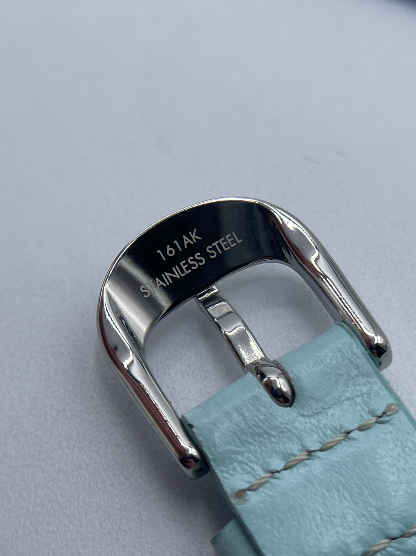 Wyler Vetta cinturino orologio watch strap pelle vitello azzurro tiffany 18/16mm