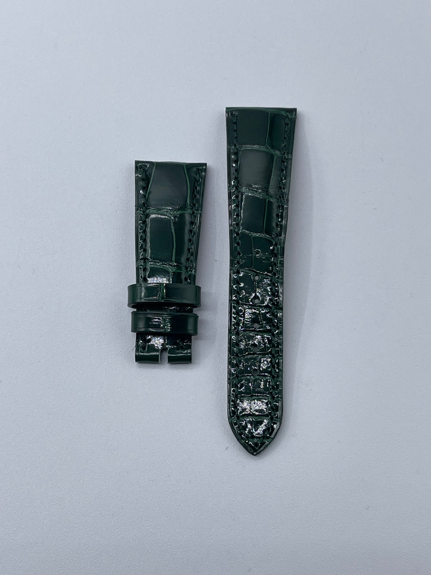 Patek Philippe cinturino alligatore verde green alligator 19/14mm