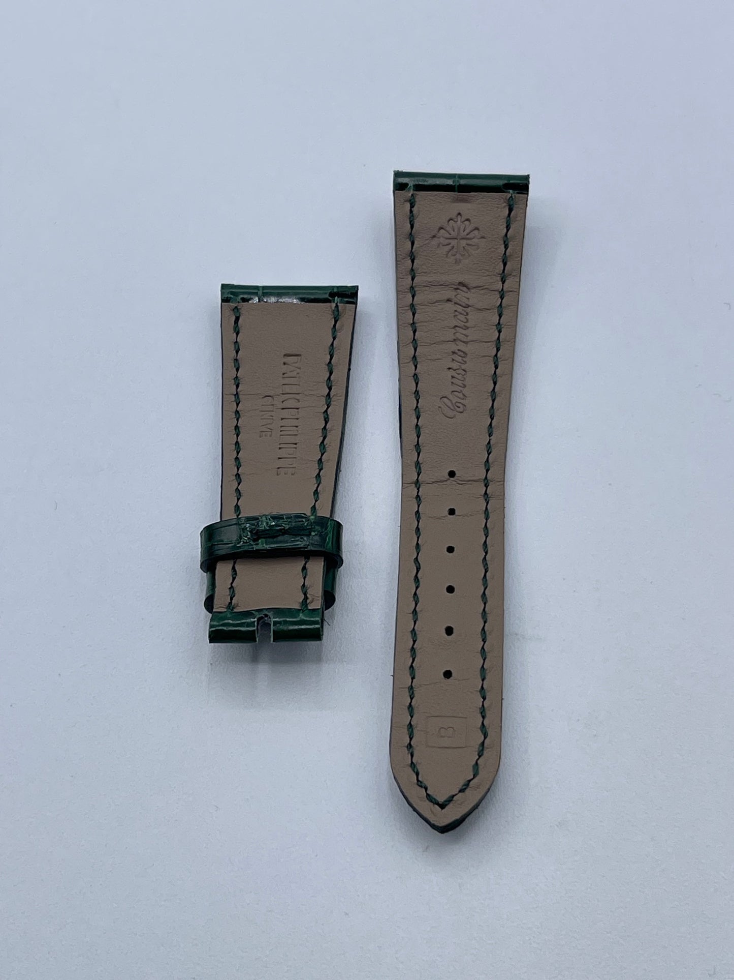 Patek Philippe cinturino alligatore verde green alligator 19/14mm