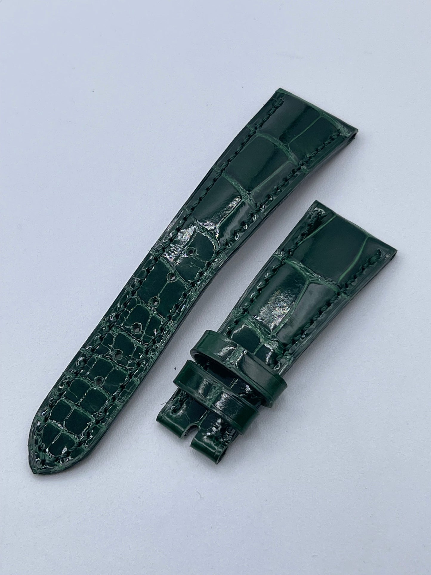 Patek Philippe cinturino alligatore verde green alligator 19/14mm