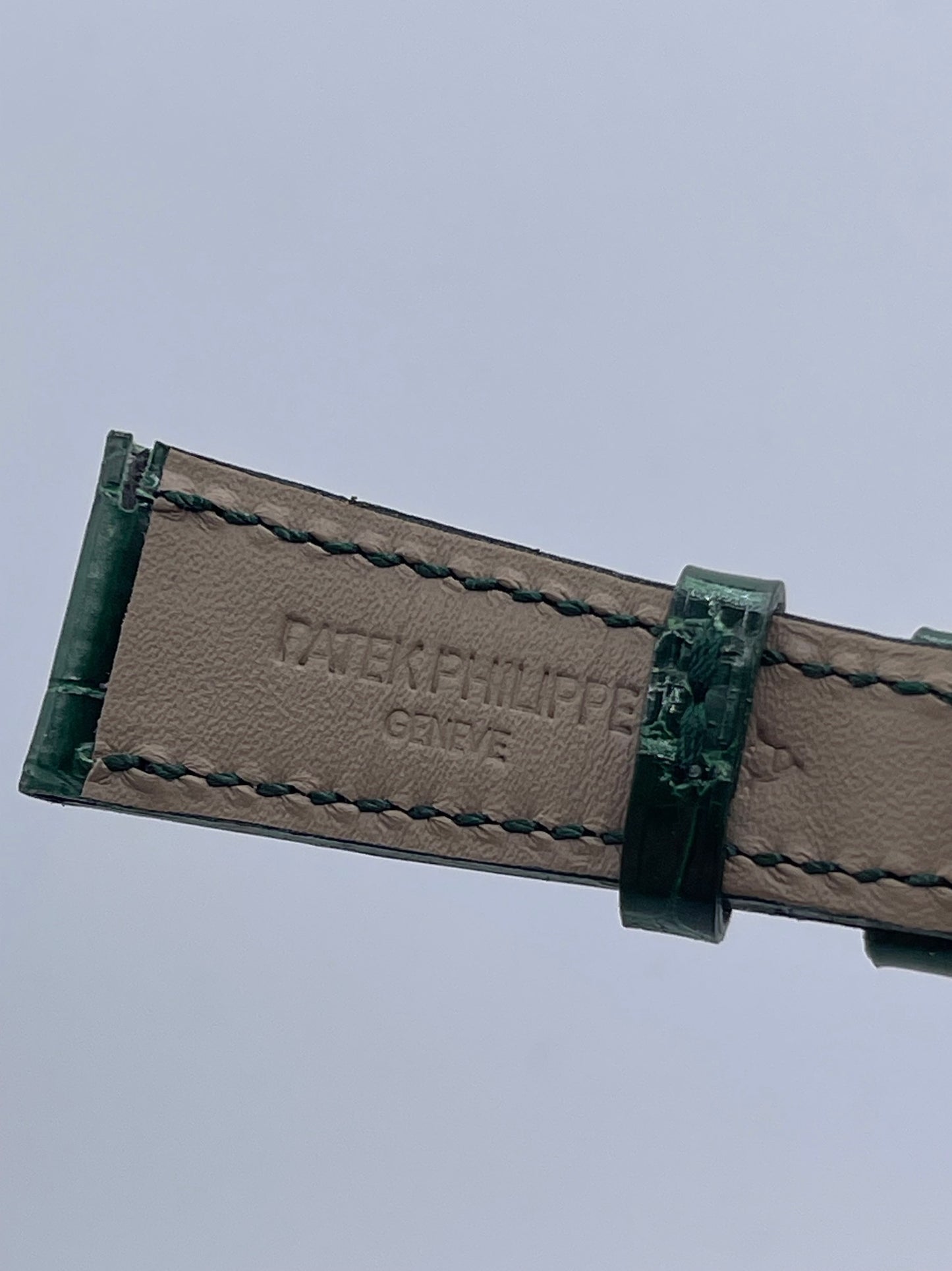 Patek Philippe cinturino alligatore verde green alligator 19/14mm