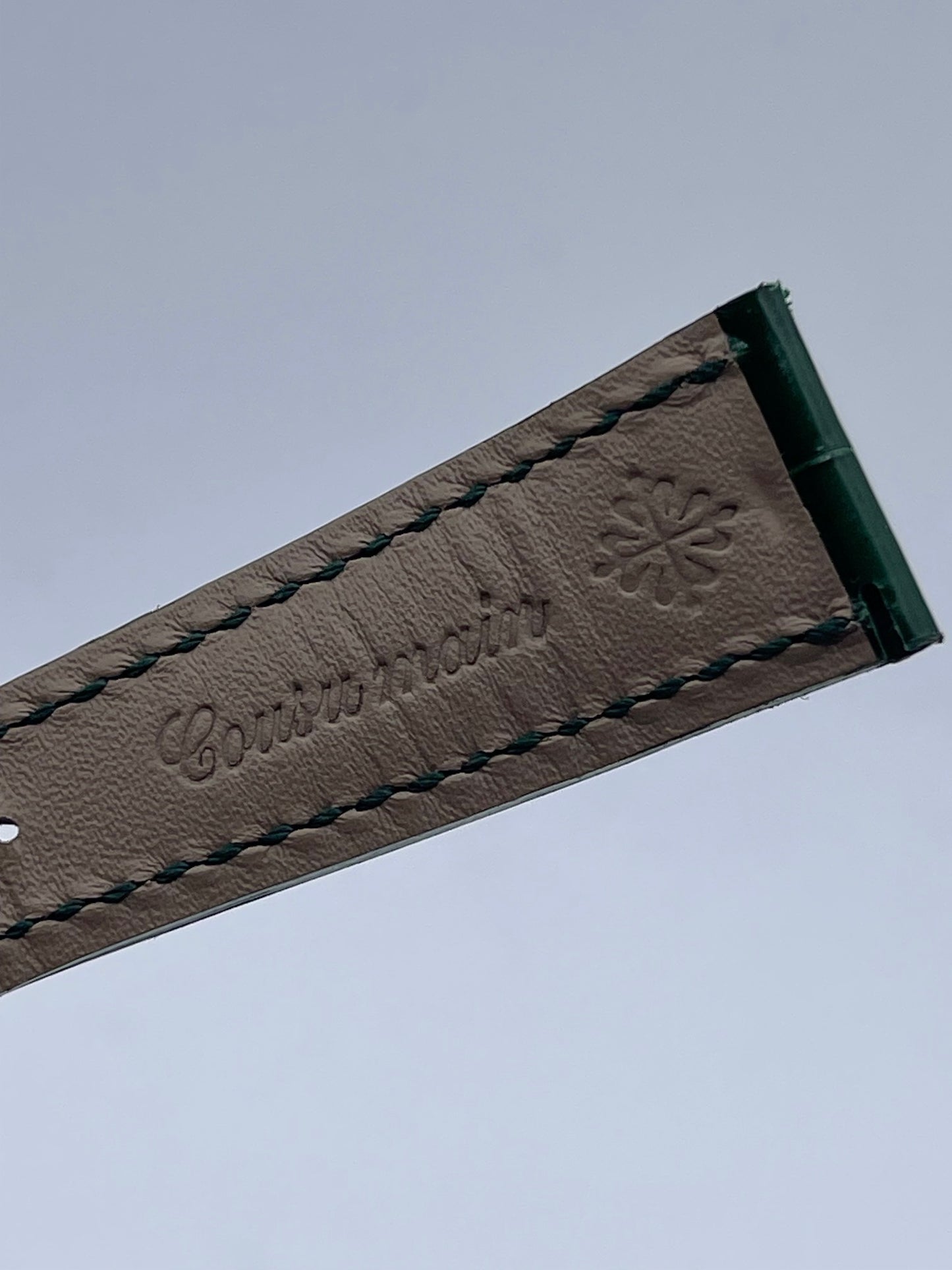 Patek Philippe cinturino alligatore verde green alligator 19/14mm