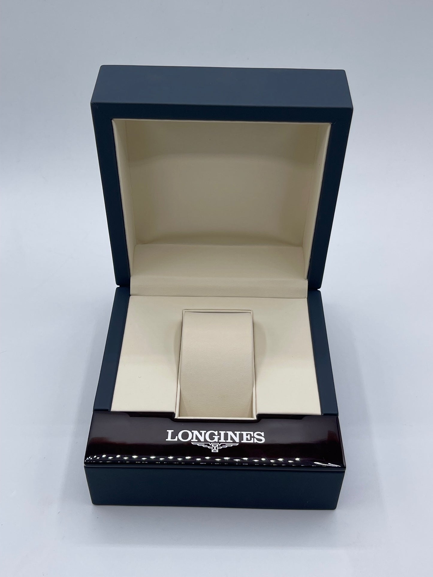 Longines scatola orologio watch box pelle blu blue leather