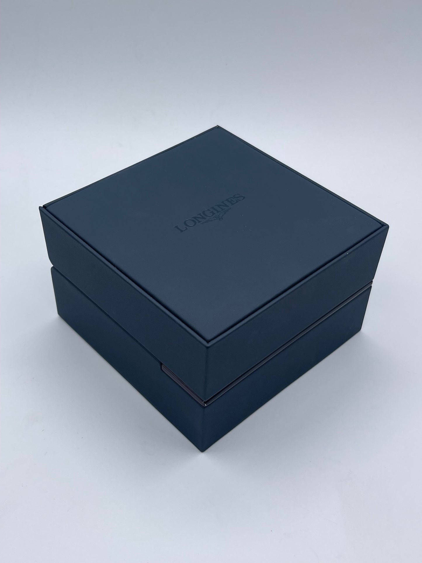 Longines scatola orologio watch box pelle blu blue leather