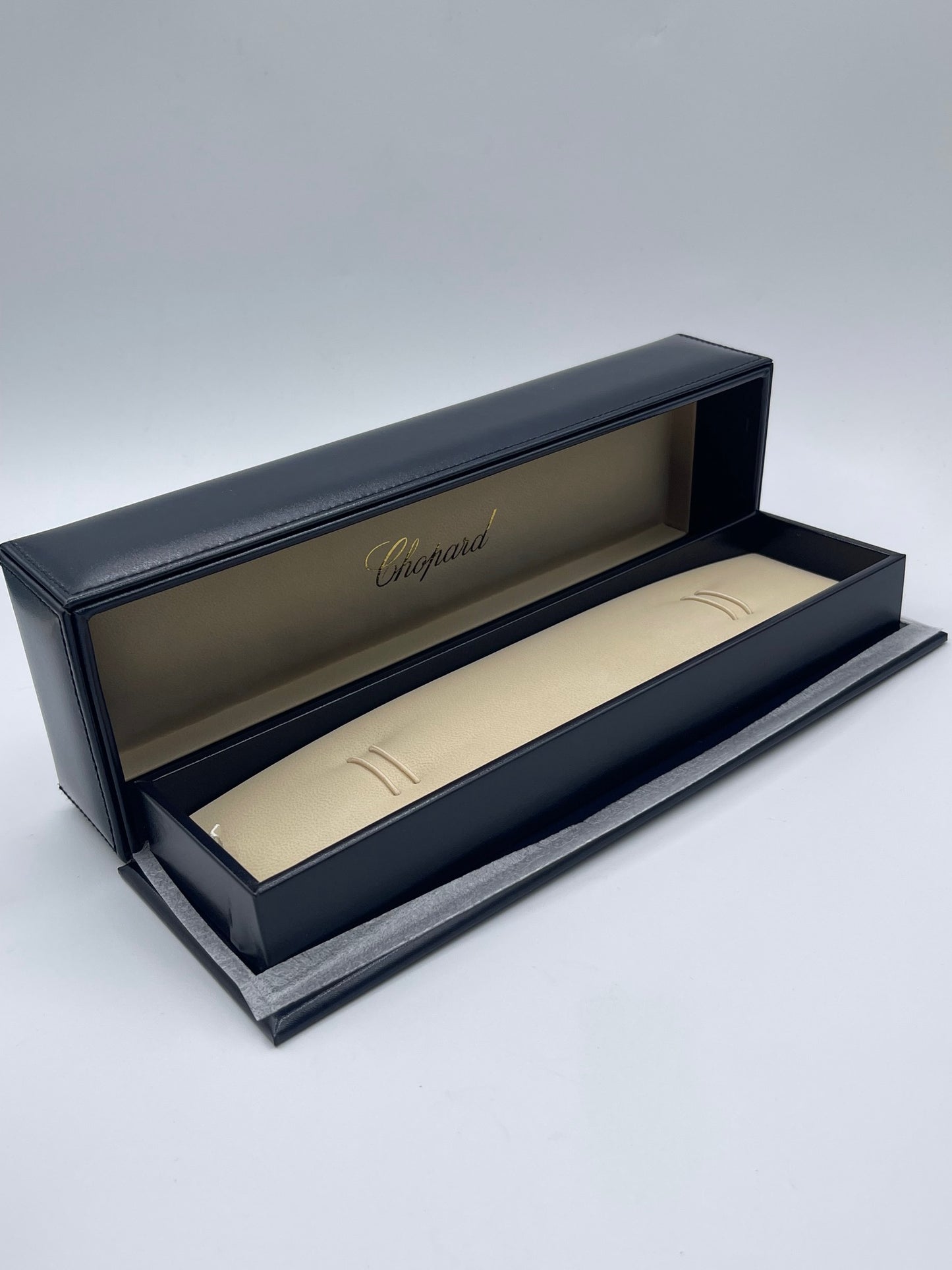 Chopard scatola orologio/bracciale watch/bracelet box pelle blu blue leather