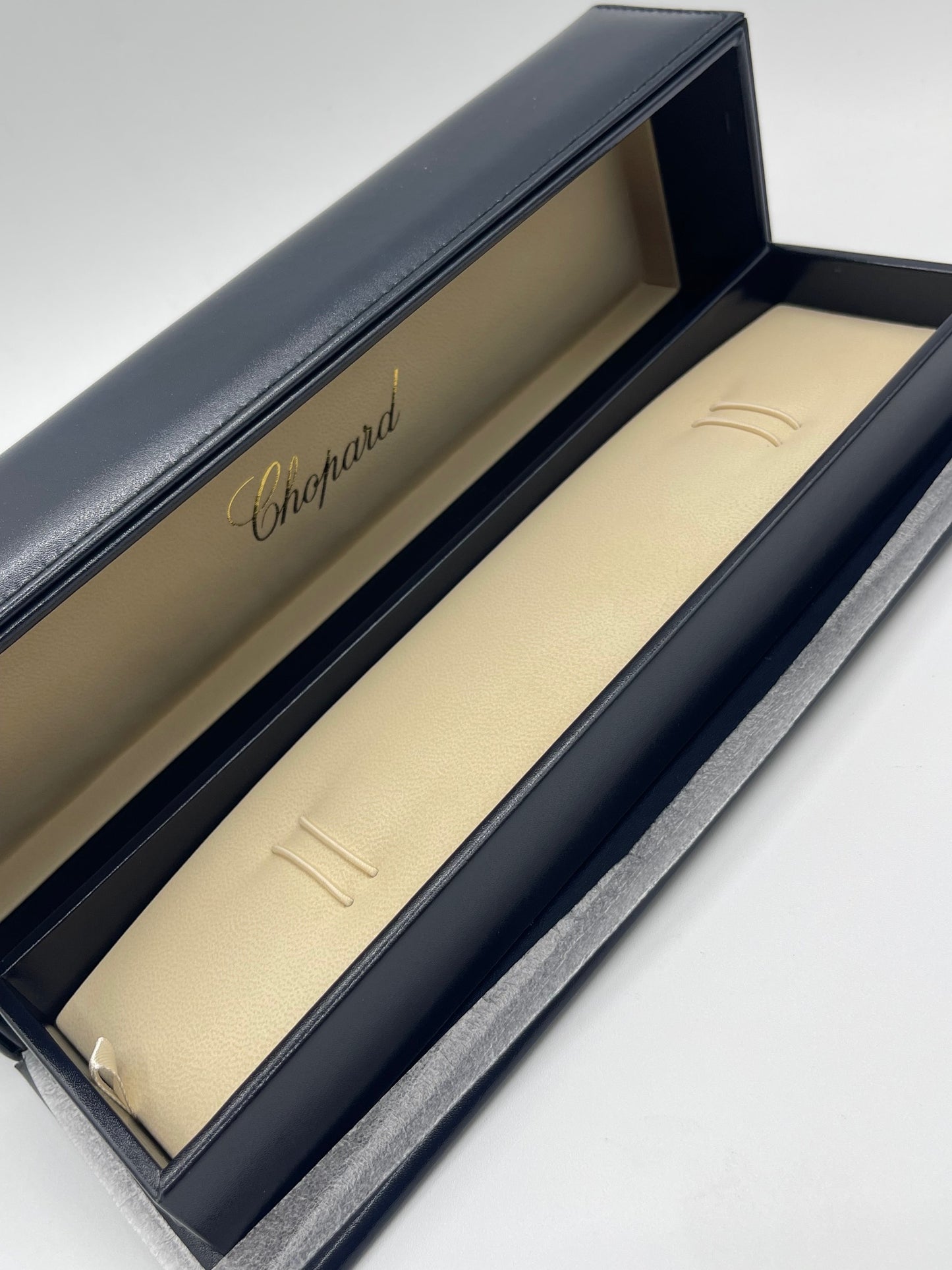 Chopard scatola orologio/bracciale watch/bracelet box pelle blu blue leather