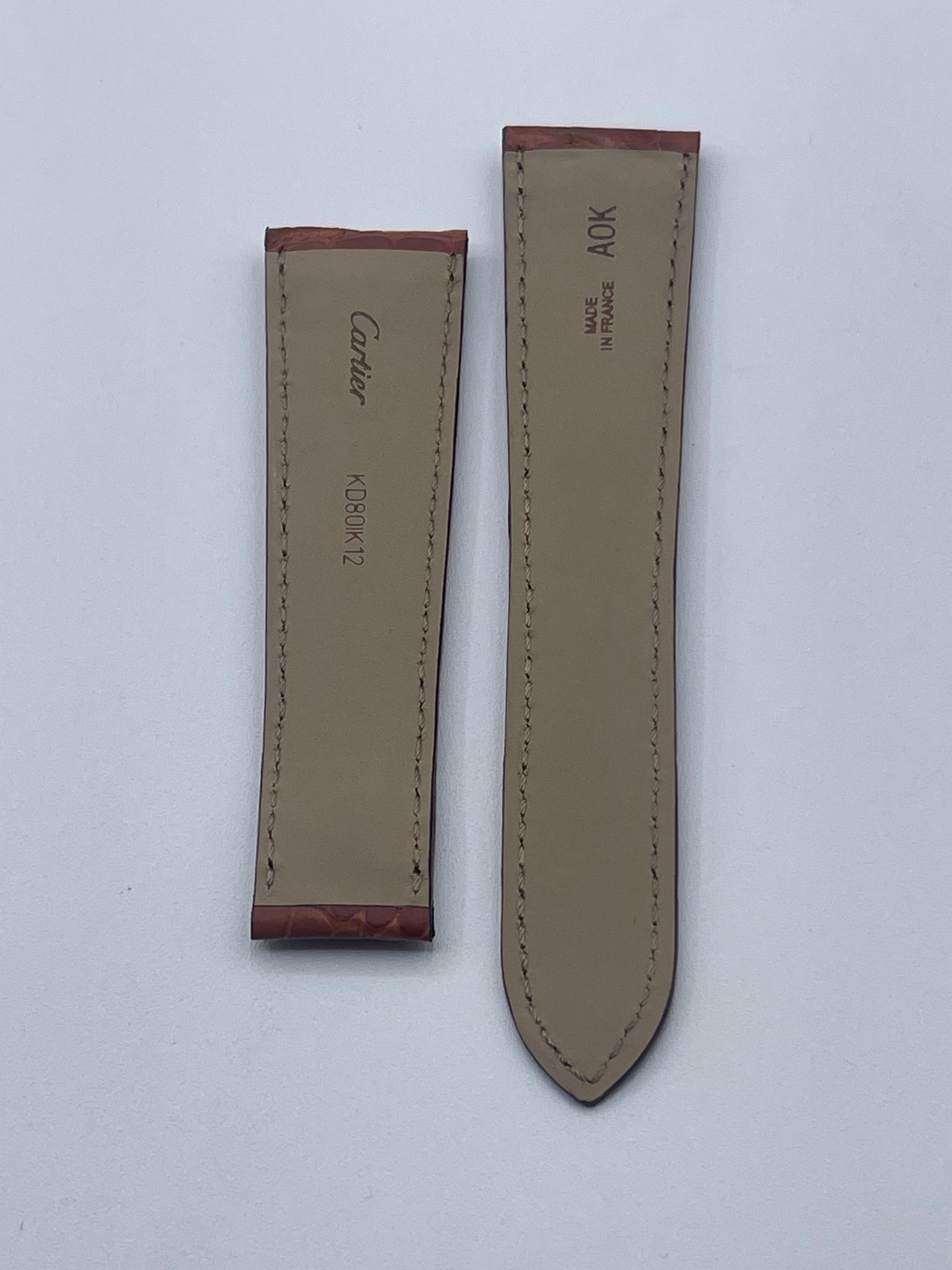 Cartier cinturino alligatore marrone brown KD80IK12 23/18mm