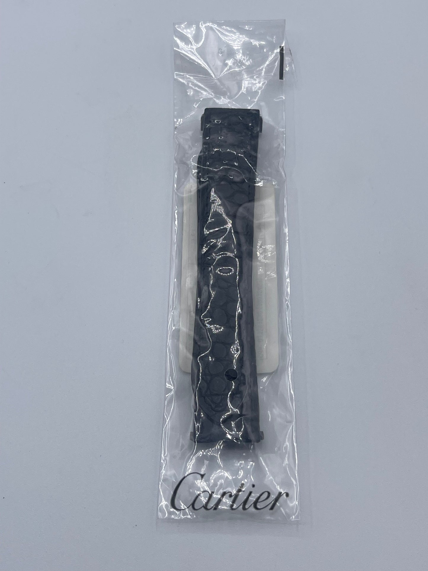 Cartier cinturino caimano nero black cayman KD82JA80-S15 20/18mm