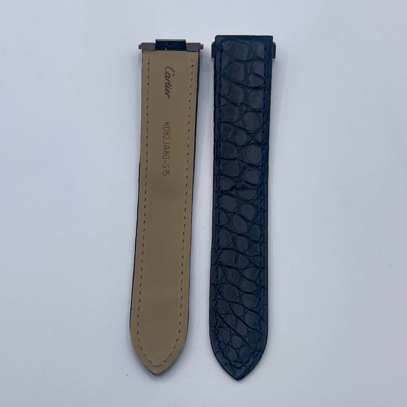 Cartier cinturino caimano nero black cayman KD82JA80-S15 20/18mm