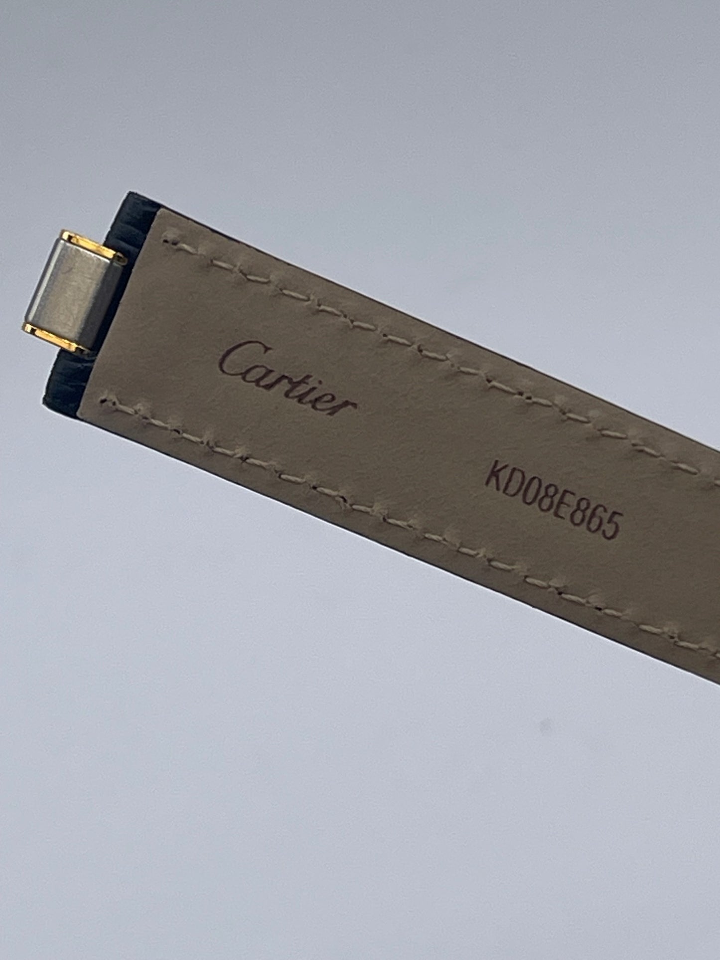 Cartier Must cinturino squalo nero black shark KD08E865 17/14mm