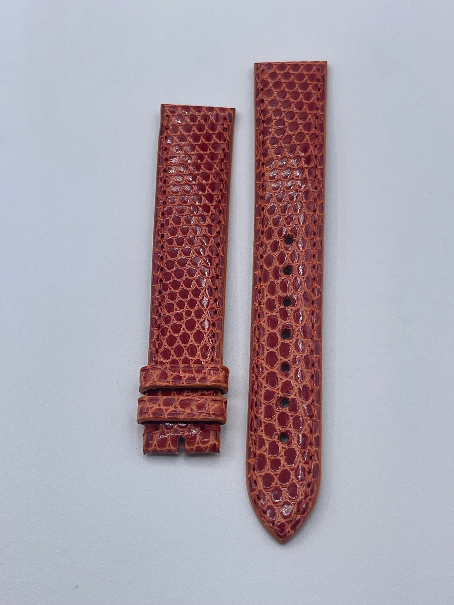 Cartier cinturino lucertola arancione orange lizard KD00LS26 18/16mm