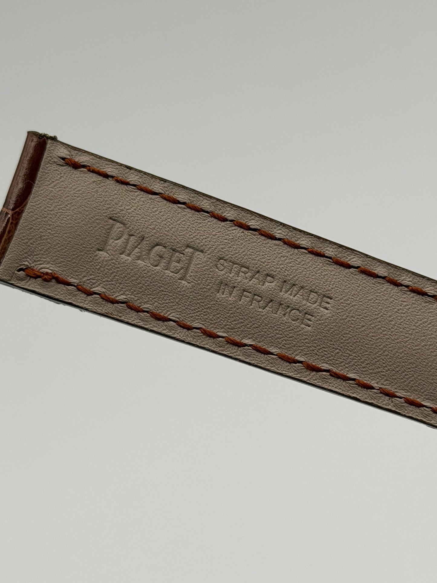 Piaget cinturino orologio alligatore marrone brown watch strap 18/16mm
