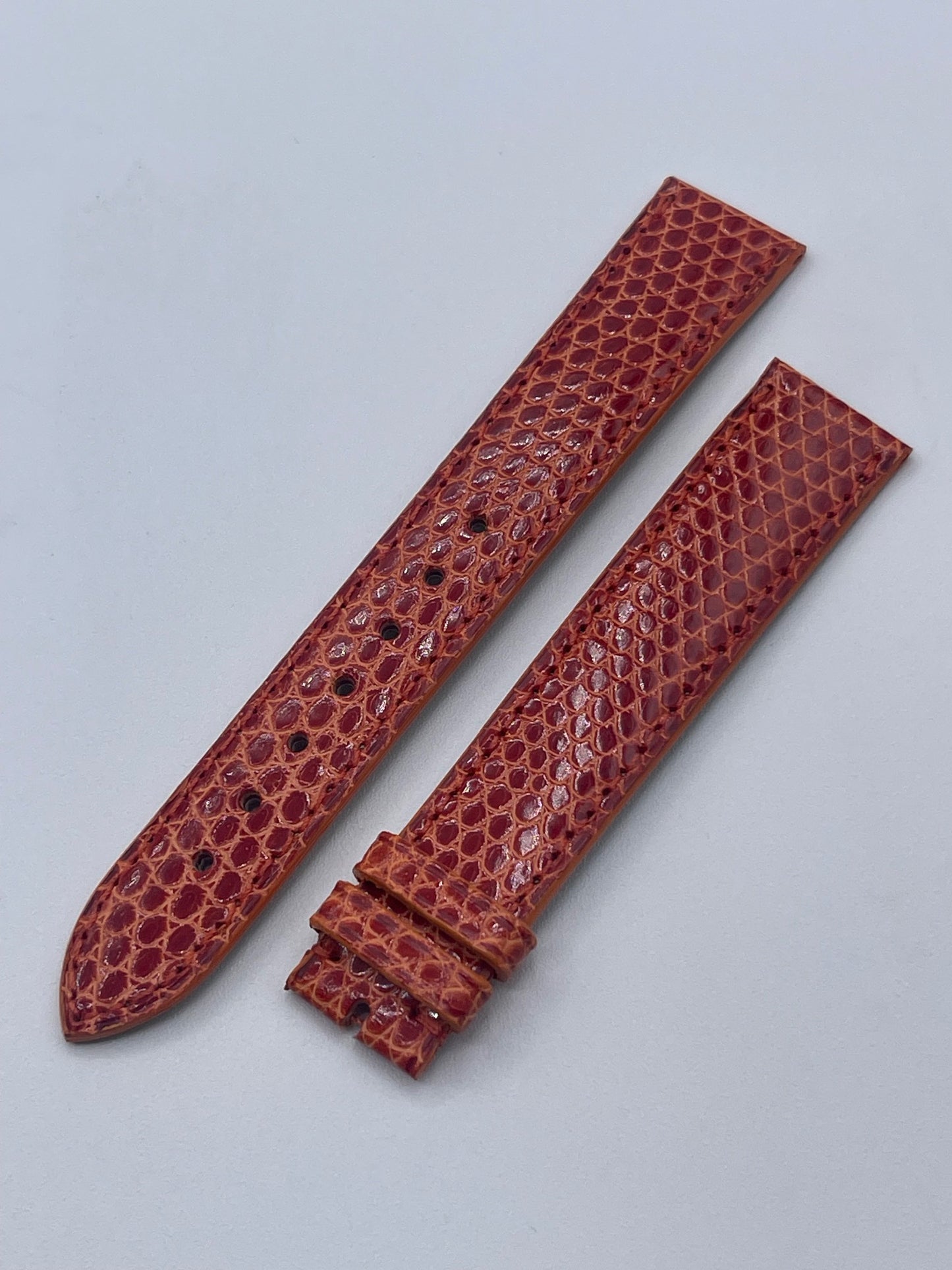 Cartier cinturino lucertola arancione orange lizard KD00LS26 18/16mm
