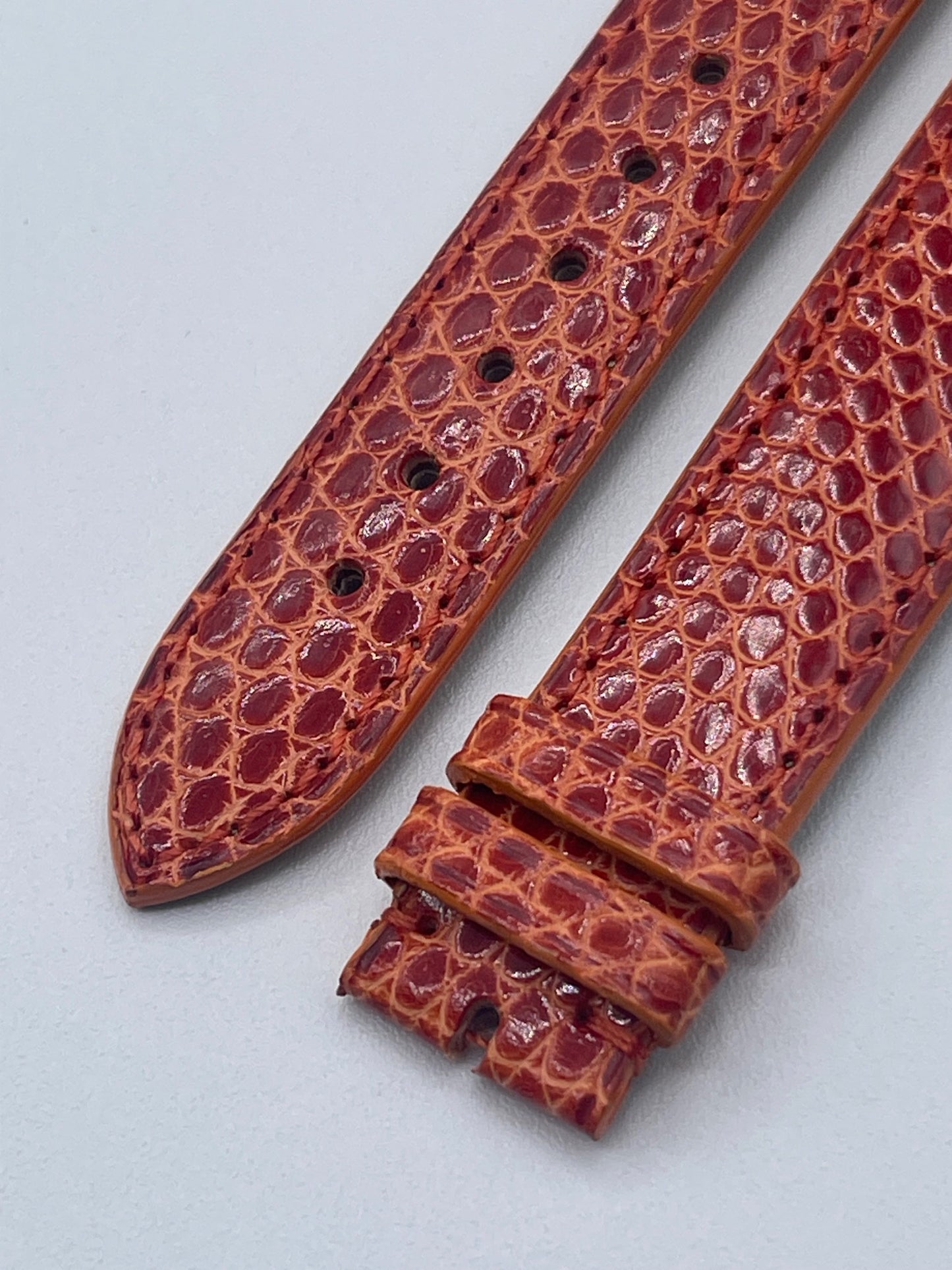 Cartier cinturino lucertola arancione orange lizard KD00LS26 18/16mm