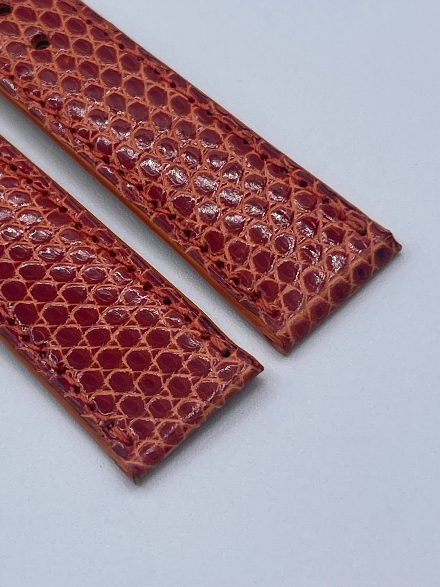Cartier cinturino lucertola arancione orange lizard KD00LS26 18/16mm