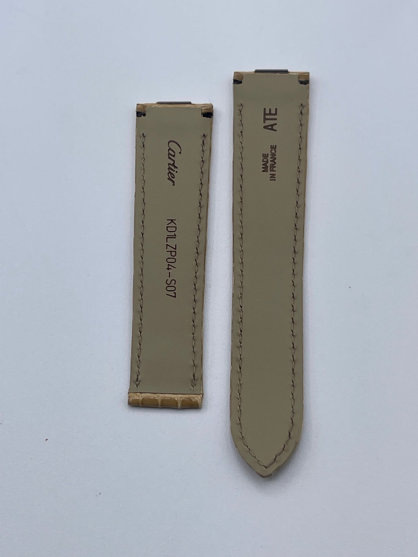 Cartier cinturino orologio alligatore beige alligator strap KD1LZP04-S07 18.5/16