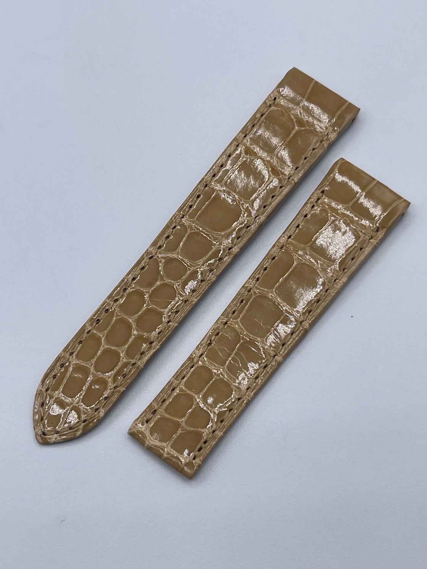 Cartier cinturino orologio alligatore beige alligator strap KD1LZP04-S07 18.5/16
