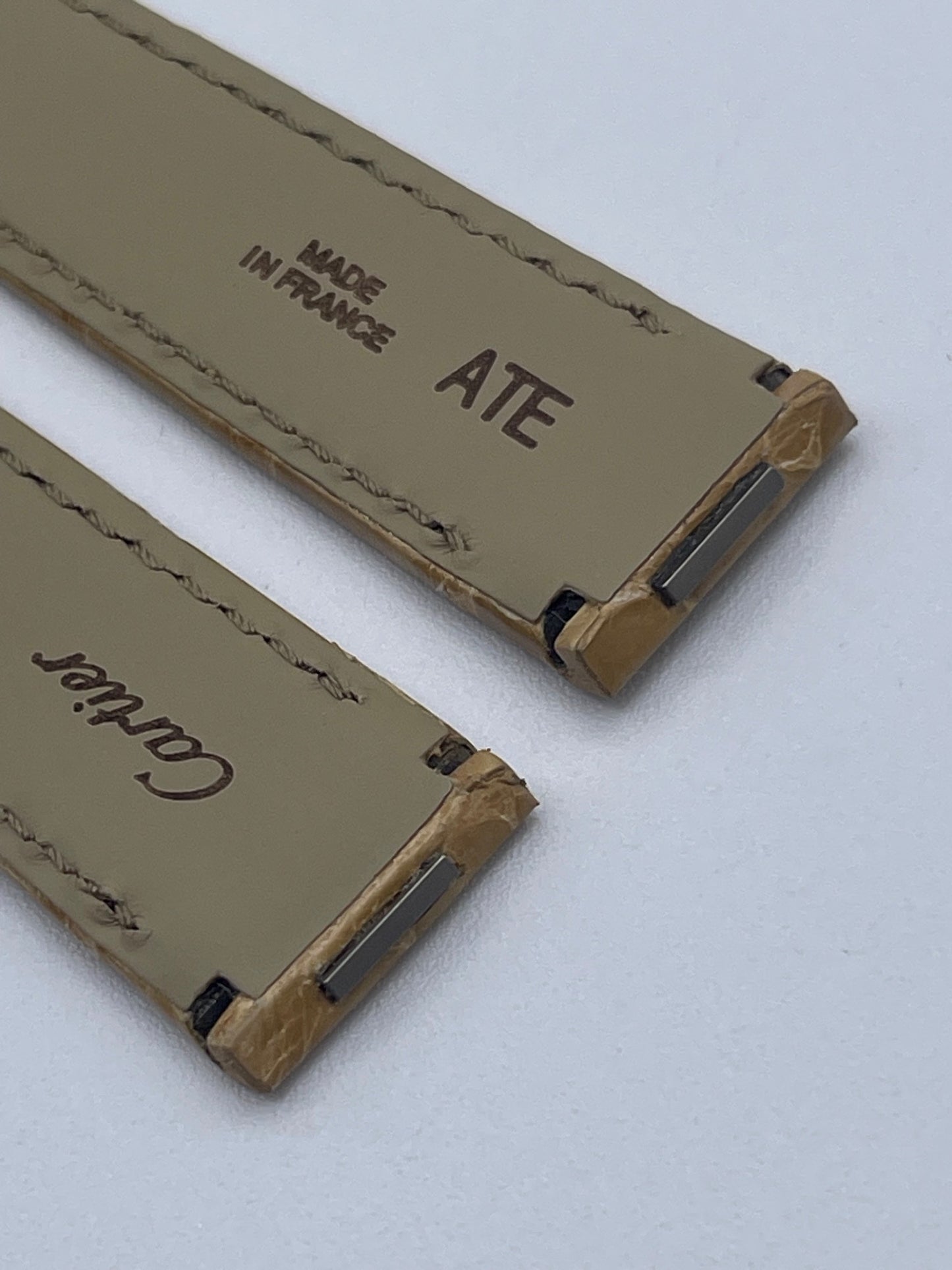 Cartier cinturino orologio alligatore beige alligator strap KD1LZP04-S07 18.5/16