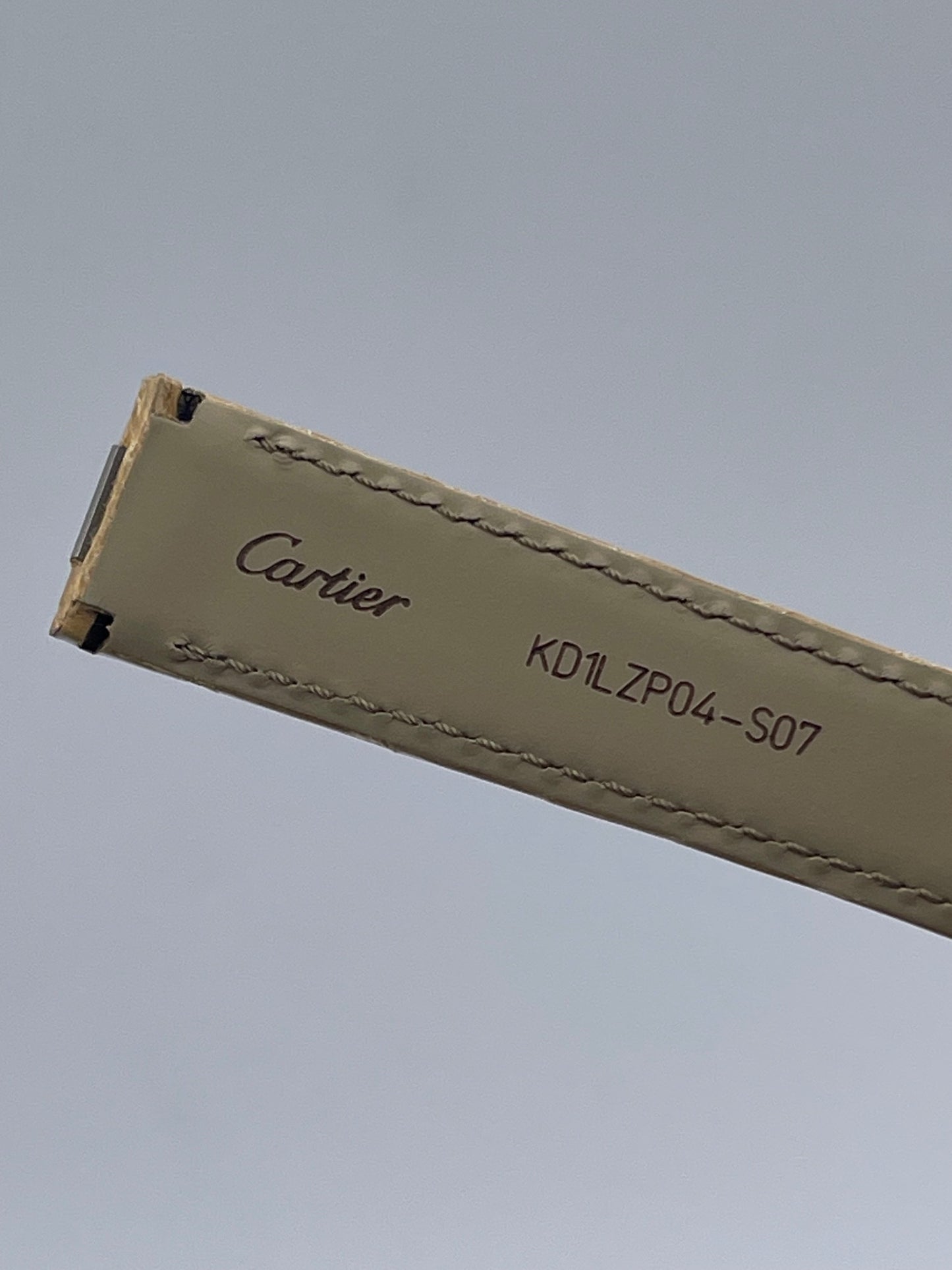 Cartier cinturino orologio alligatore beige alligator strap KD1LZP04-S07 18.5/16