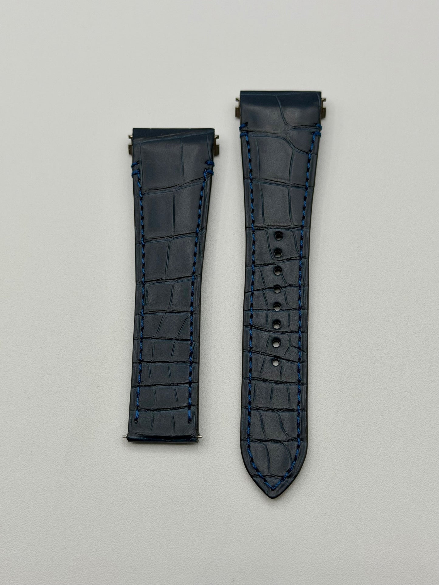 Cartier Santos XL cinturino orologio strap pelle alligatore blu KDAVLABU 23/18