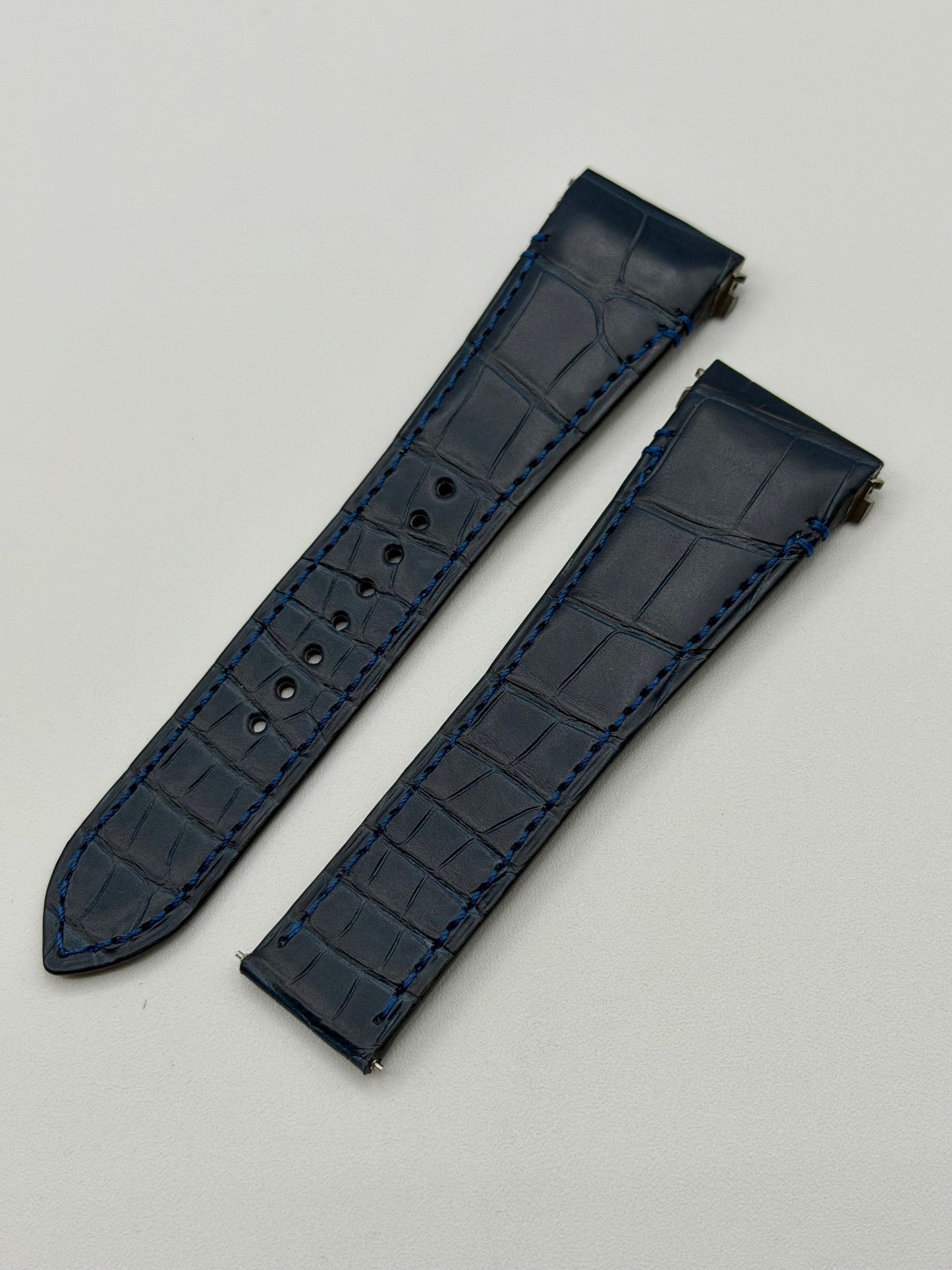 Cartier Santos XL cinturino orologio strap pelle alligatore blu KDAVLABU 23/18