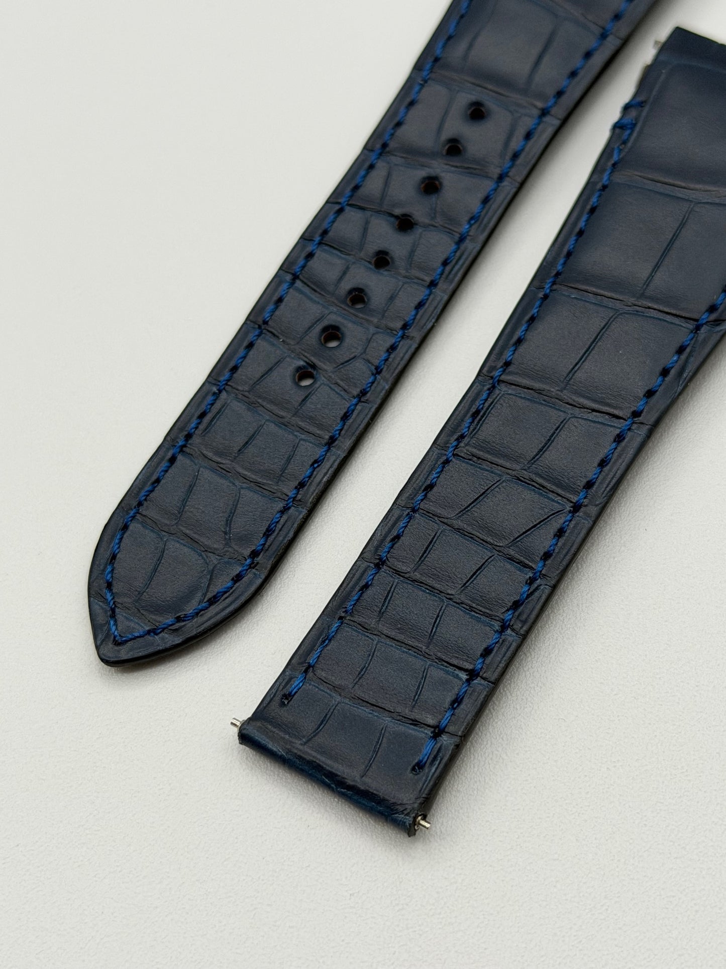 Cartier Santos XL cinturino orologio strap pelle alligatore blu KDAVLABU 23/18