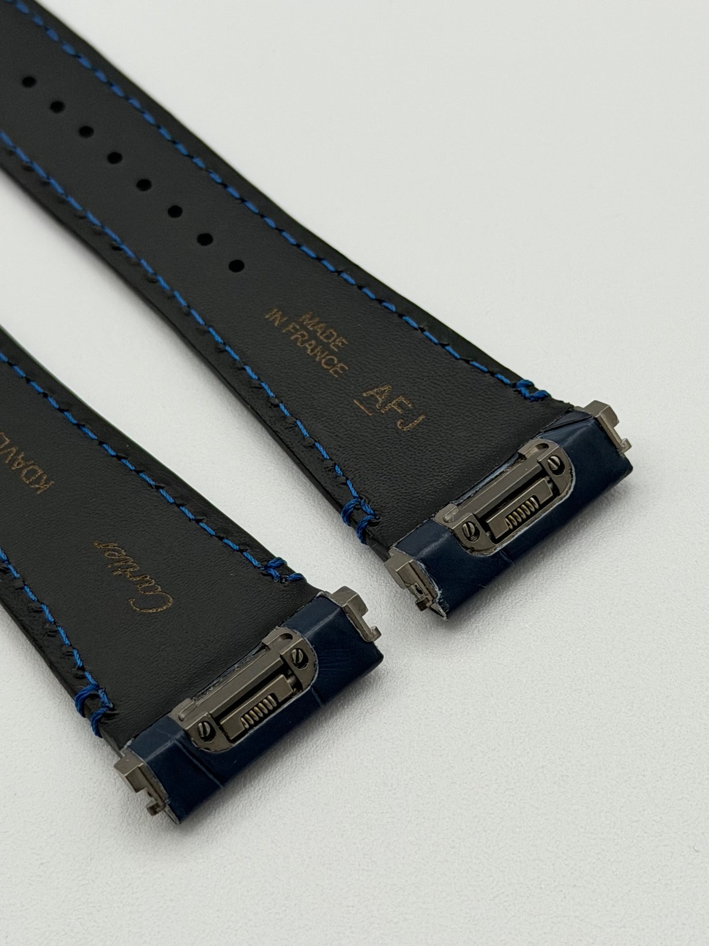 Cartier Santos XL cinturino orologio strap pelle alligatore blu KDAVLABU 23/18