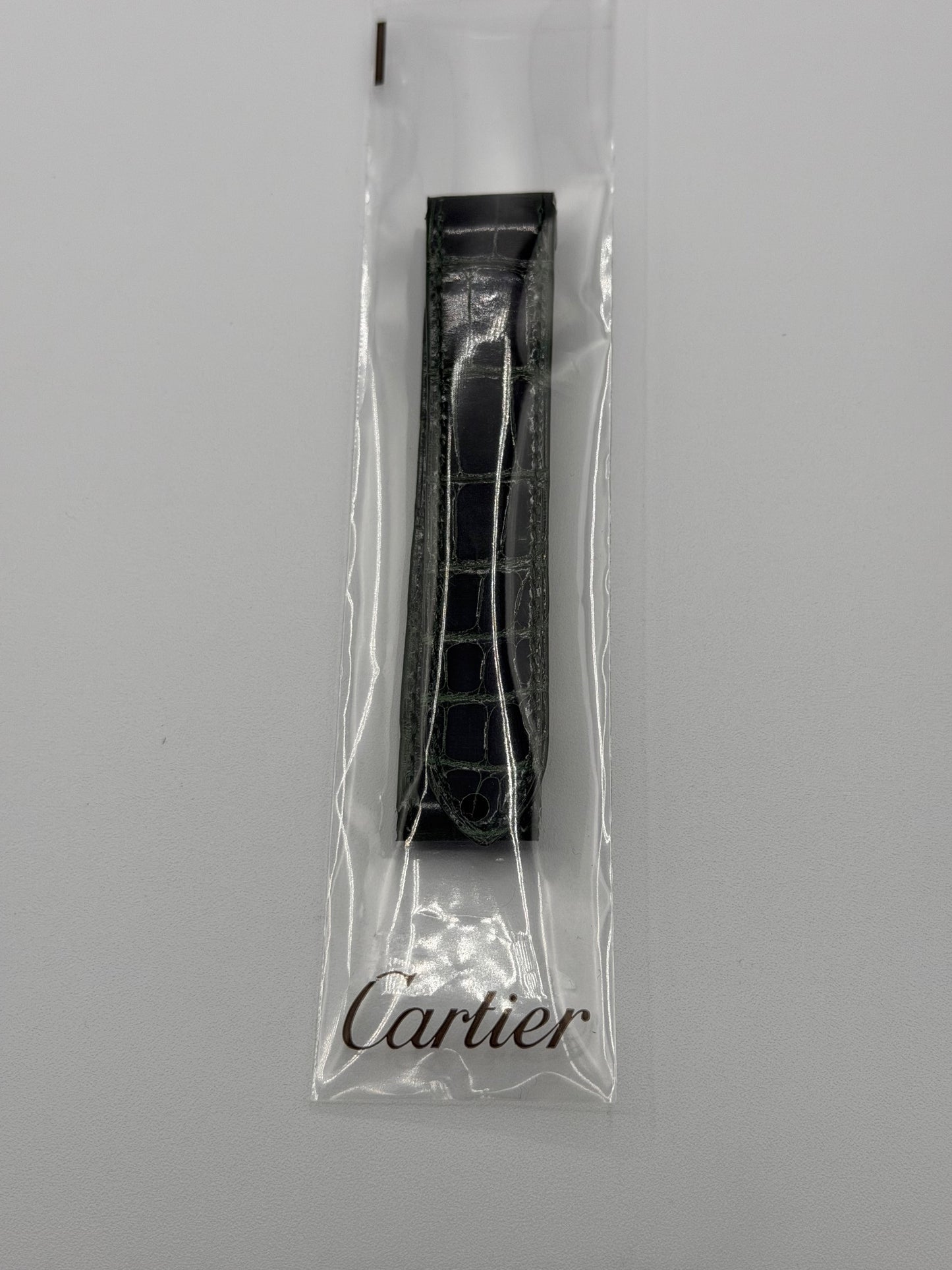 Cartier Santos 100 cinturino alligatore verde green KD1M9P49 20/18mm