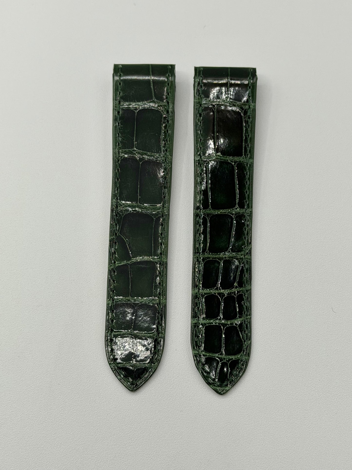 Cartier Santos 100 cinturino alligatore verde green KD1M9P49 20/18mm