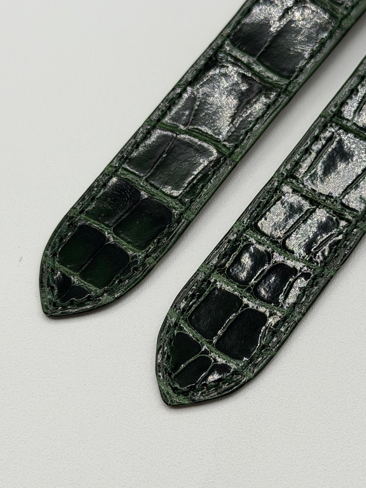 Cartier Santos 100 cinturino alligatore verde green KD1M9P49 20/18mm