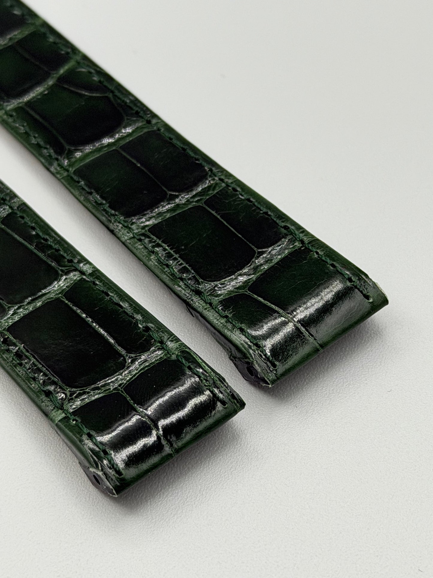 Cartier Santos 100 cinturino alligatore verde green KD1M9P49 20/18mm