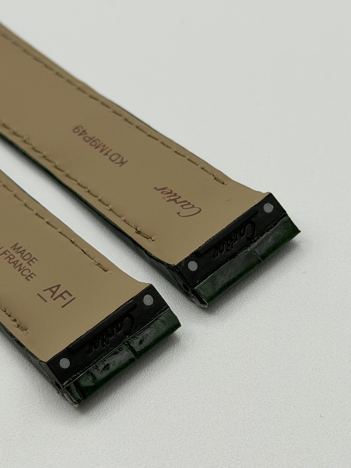 Cartier Santos 100 cinturino alligatore verde green KD1M9P49 20/18mm