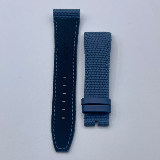Audemars Piguet Code 11.59 cinturino orologio caucciù caoutchouc azzurro 22/18mm