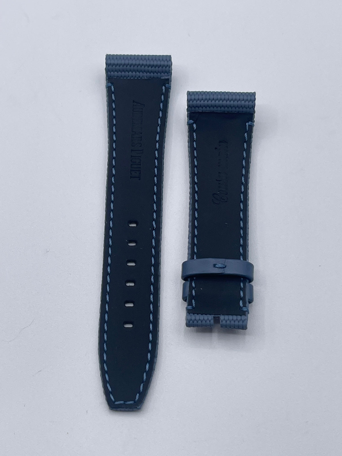 Audemars Piguet Code 11.59 cinturino orologio caucciù caoutchouc azzurro 22/18mm