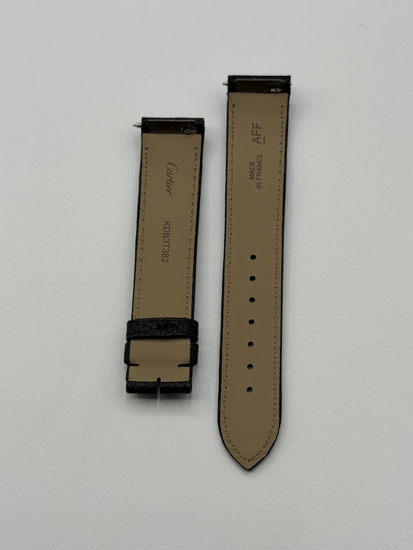 Cartier Santos Dumont cinturino pelle nera black calf leather KDB3T382 17/16mm