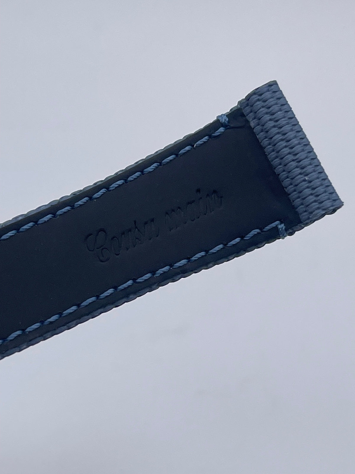Audemars Piguet Code 11.59 cinturino orologio caucciù caoutchouc azzurro 22/18mm