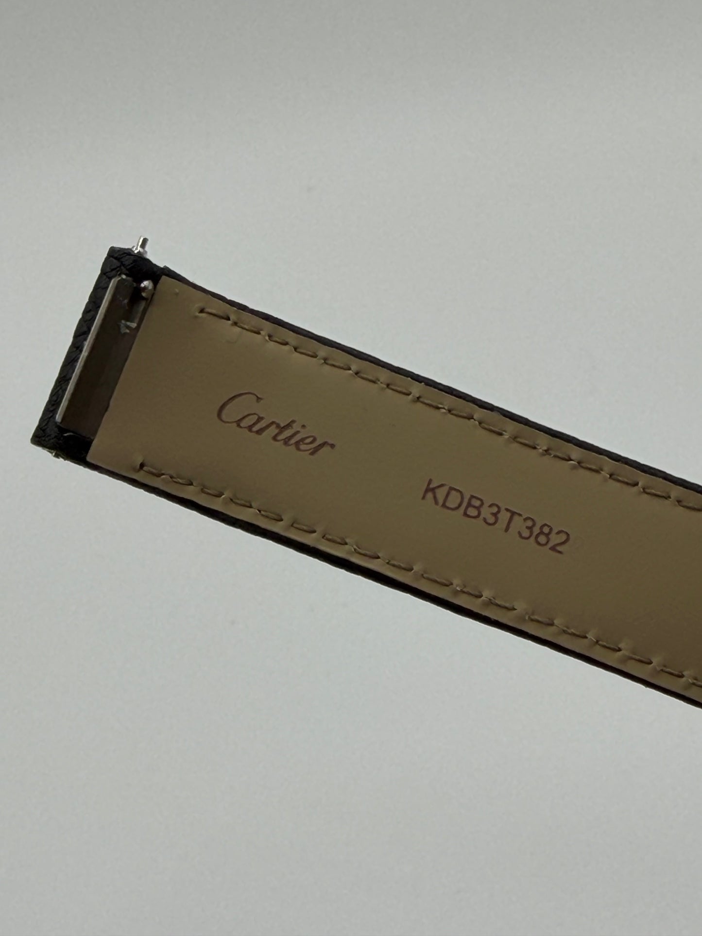 Cartier Santos Dumont cinturino pelle nera black calf leather KDB3T382 17/16mm