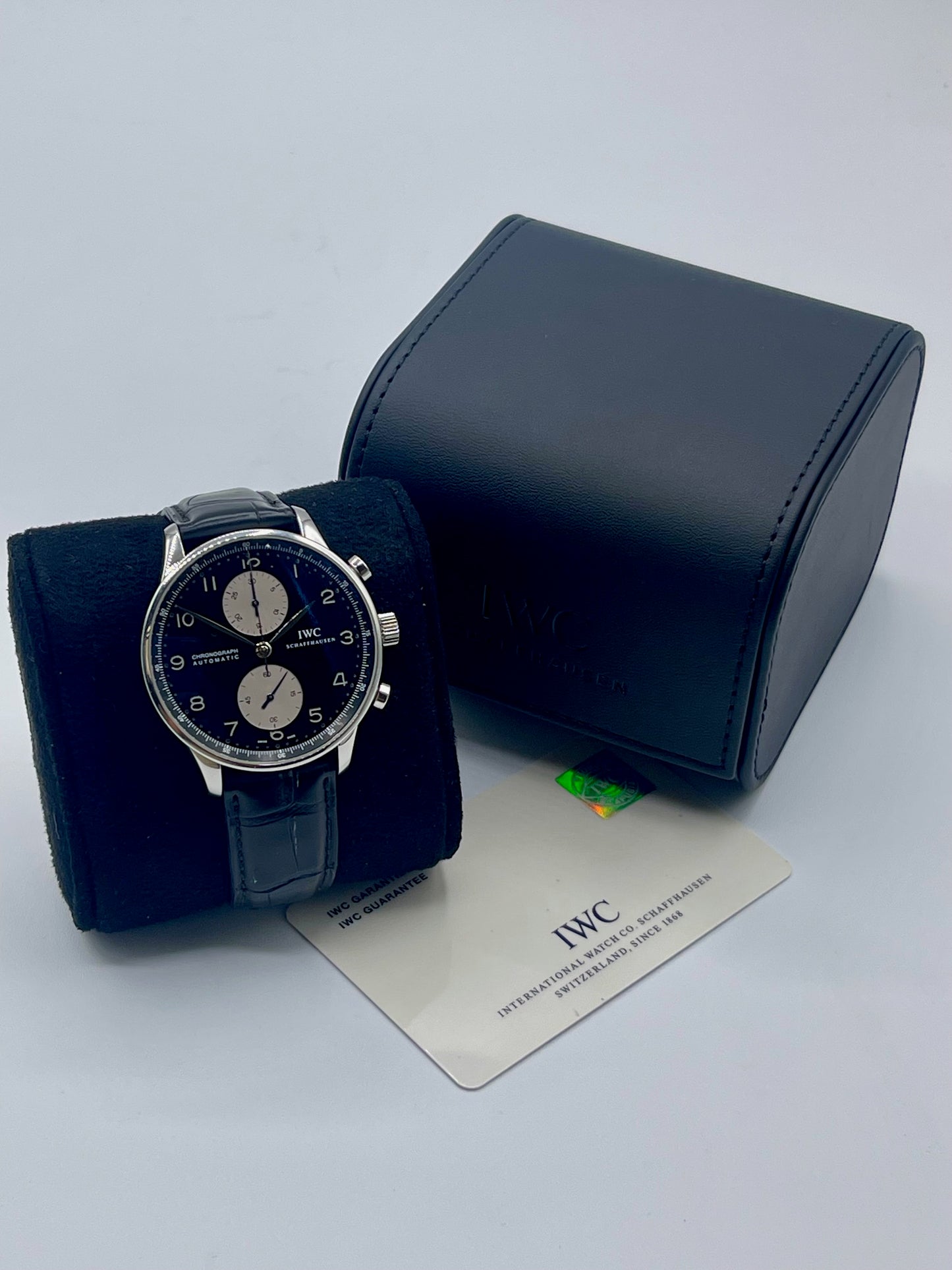 IWC Portuguese Chronograph 41mm acciaio steel ref IW371404 cal 79350