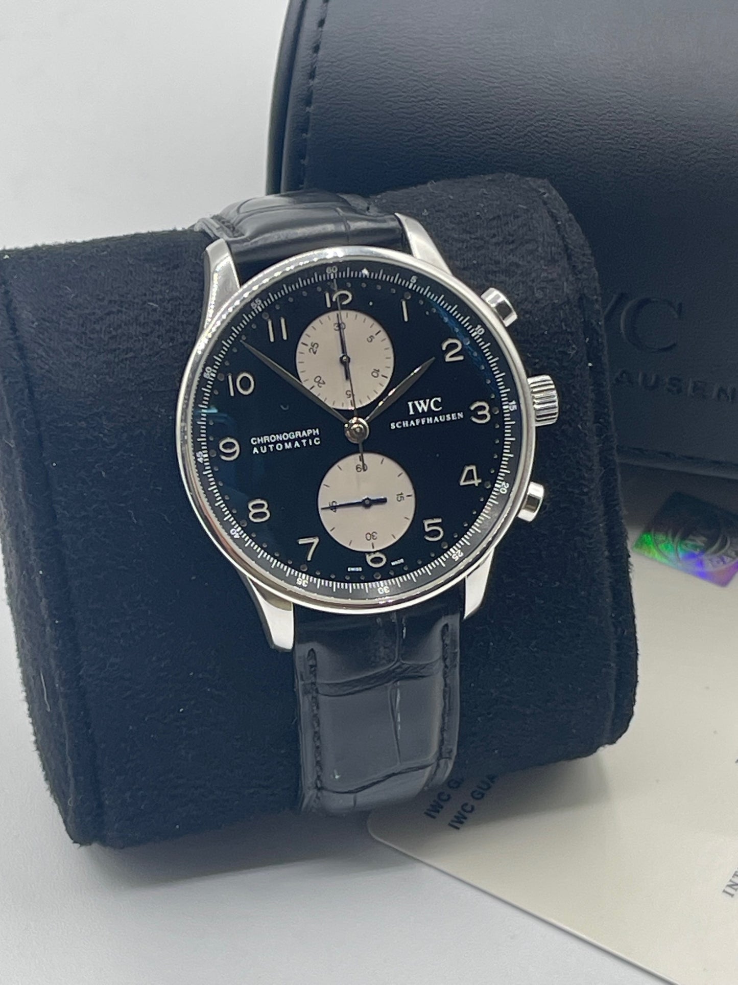 IWC Portuguese Chronograph 41mm acciaio steel ref IW371404 cal 79350
