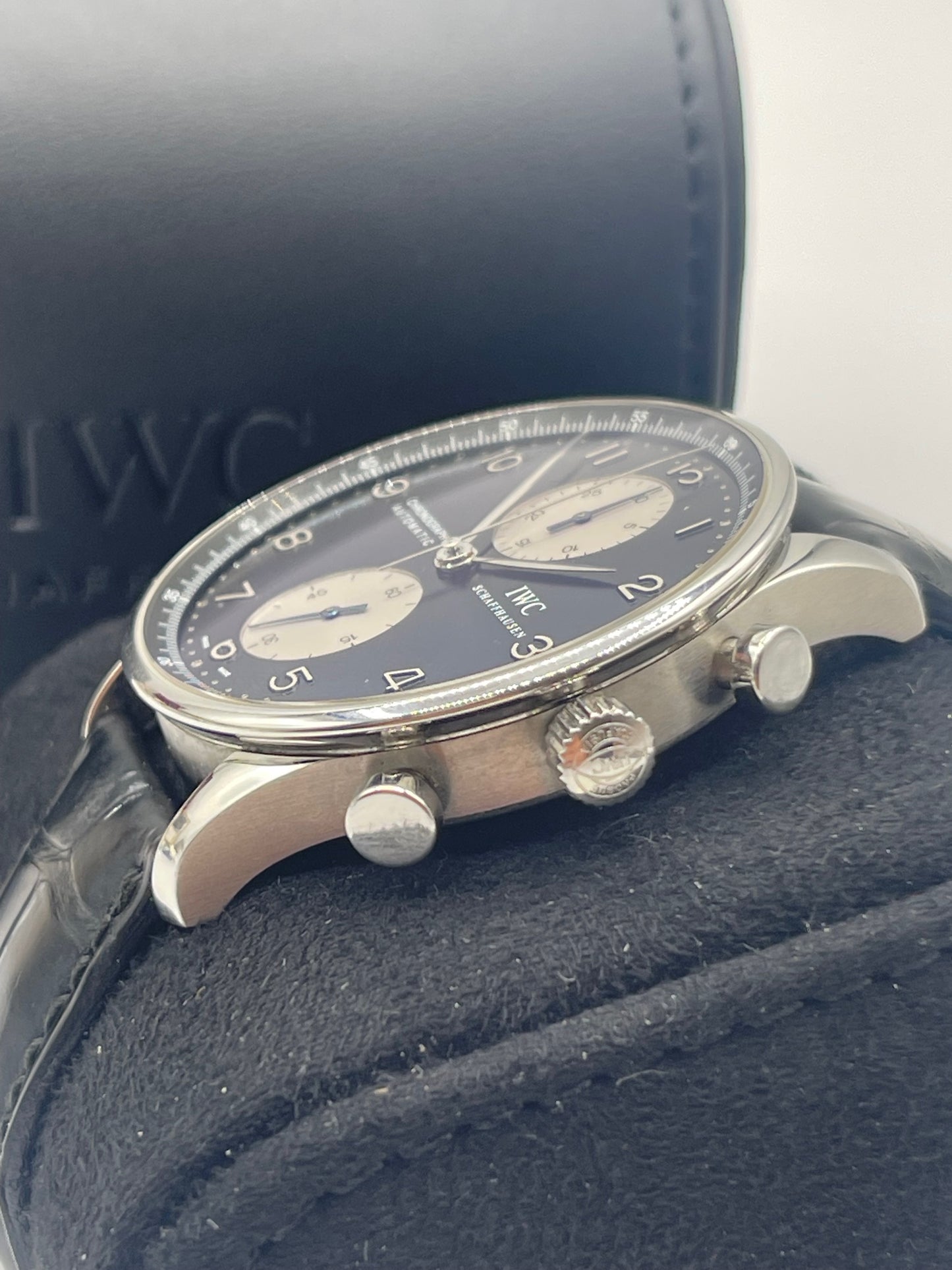 IWC Portuguese Chronograph 41mm acciaio steel ref IW371404 cal 79350