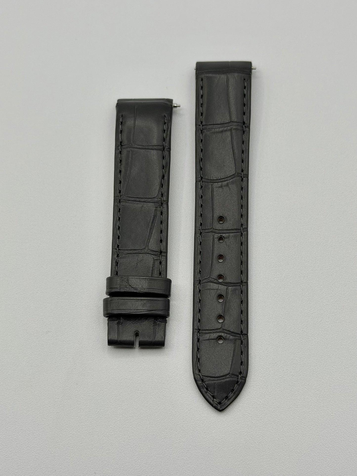 Cartier Santos Dumont cinturino alligatore grigio grey leather KDB3TM18 17/16mm